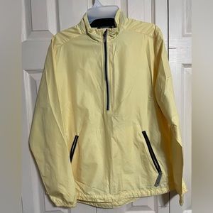Nike Women’s Yellow Windbreaker Jacket 1/2 Zip Cinch Side Pullover Size Medium